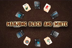 Mahjong Schwarz-Weiß